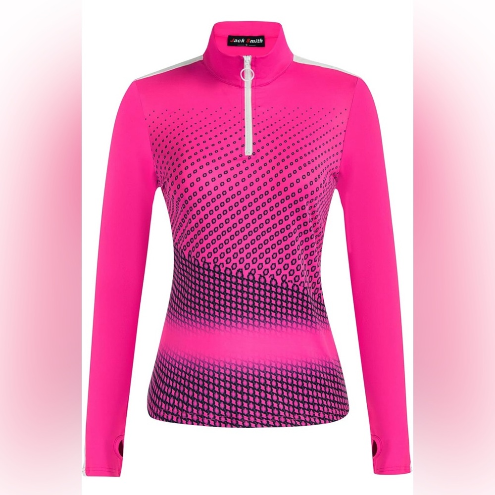 JACK SMITH Women Long Sleeve Workout Shirts Moisture Wicking Golf Shirts
